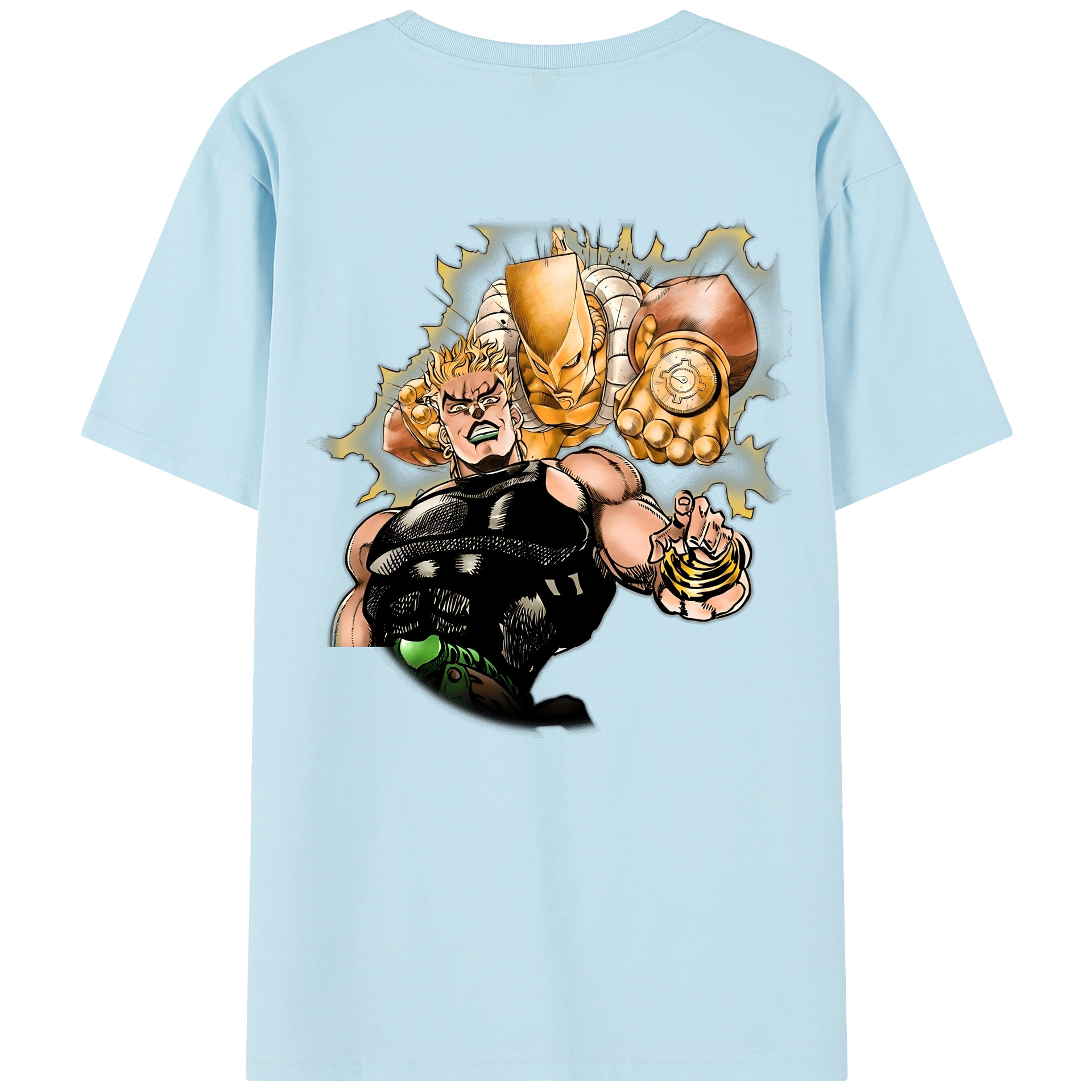（画像用） ジョジョの奇妙な冒険 ディオ?ブランドー JoJo's Bizarre Adventure Dio Brando 綿100％半袖Tシャツ（背面プリント）